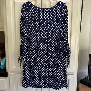 Fully Lined Navy and White Shift